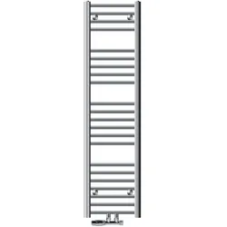 BADHEIZKÖRPER Sahara 300x1400 mm Chrome gerade mit Ventil Eckform