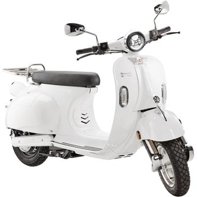 E-Motorroller EMCO "NOVA 3000", weiß (weiß, schwarz), Elektromotorroller, 45 km/h, B:77,5cm H:108cm L:188,5cm