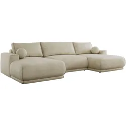 WOHNLANDSCHAFT RINA U Beige Velvet