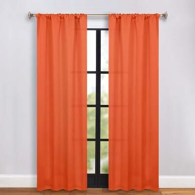 Superior Solid Rod Pocket Curtain Panels Set of 2 Light Filtering Window Drapes, Washable, Thermal & Noise‑Reducing
