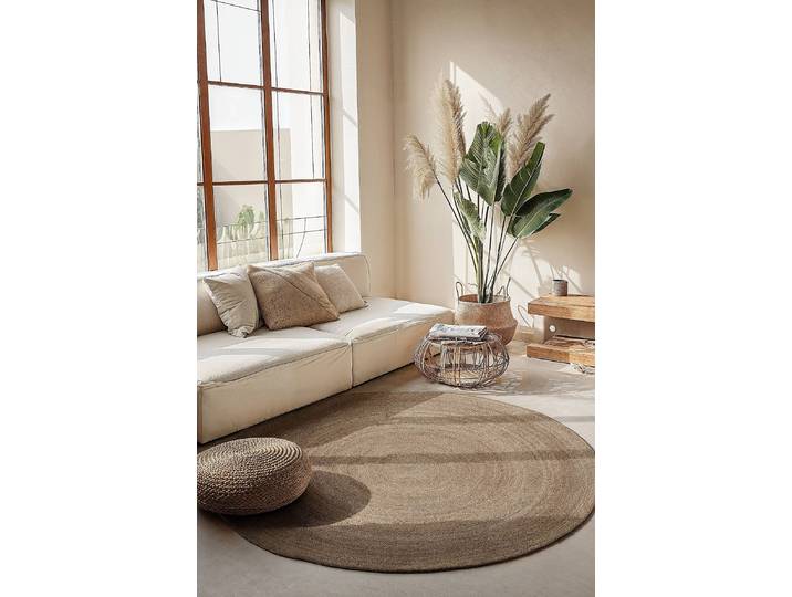 Tapis en jute Rangpur Marron/Marron gris Ø 200cm Jute