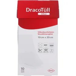 Dracotüll Silik.10x20cm Silikonbesch.wundkont.aufl 10 ST
