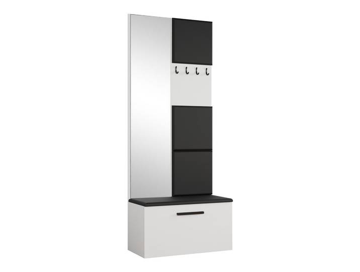 GARDEROBENSCHRANK MODULO 80,6/204/40 cm Modern Garderobe-Set Weiß