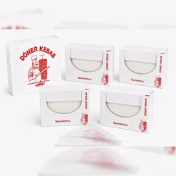 Lauroo Dönertüten Fettdicht 16x16 cm – 2000 Stück in 4 Spenderboxen – Papier Snacktaschen für Döner, Kebap, Imbiss, Foodtruck & Gastronomie