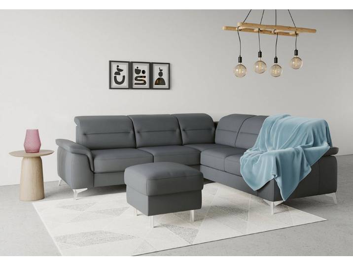 sit&more Ecksofa Sinatra L-Form, optional mit Kopfteilverstellung und Armteilfunktion