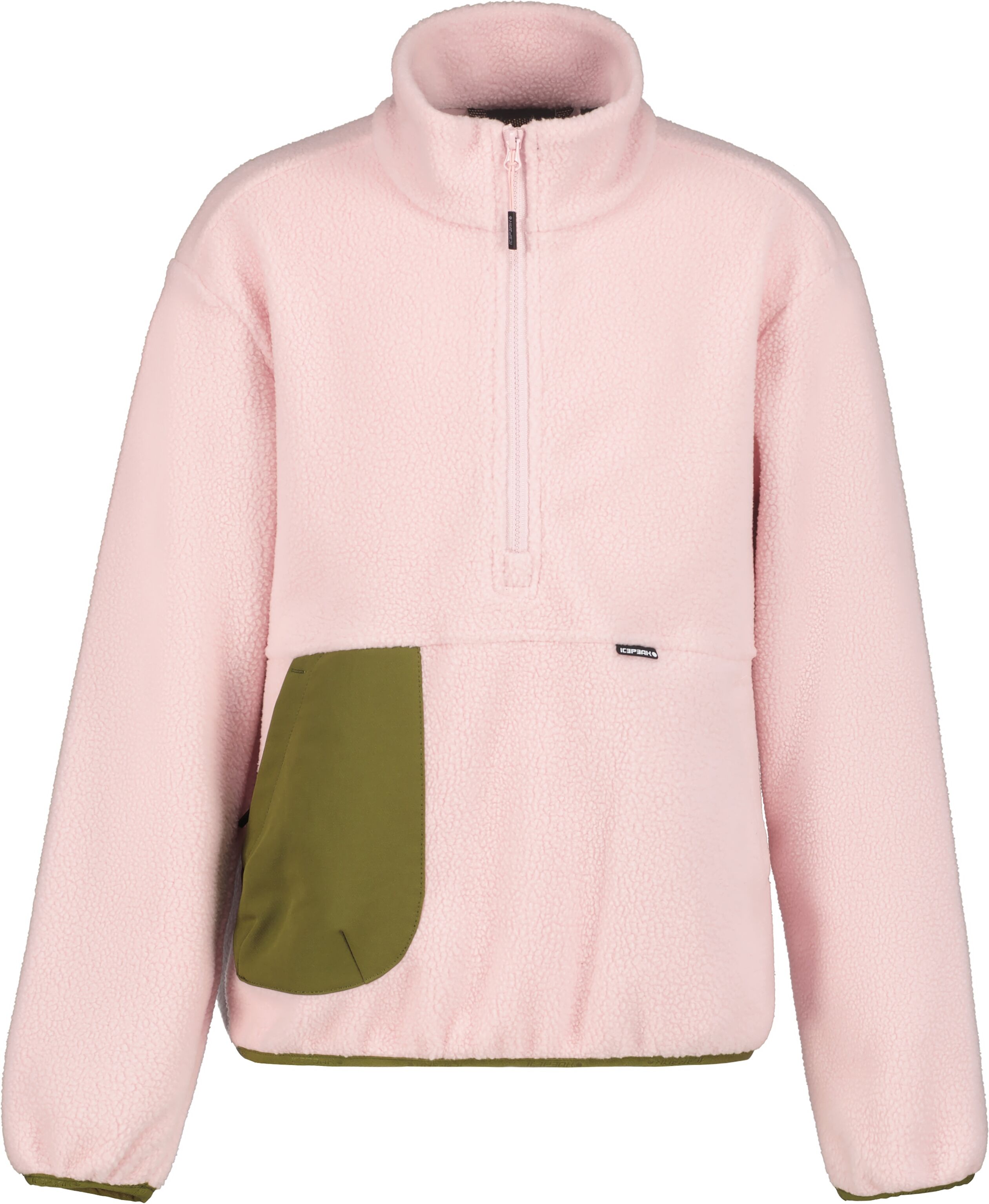 Strickfleece-Pullover ICEPEAK "ICEPEAK KOKOMO JR", Jungen, Gr. 152, rosa (light pink), Obermaterial: 100% Polyester, Pullover Strickfleece-Pullover, für Kinder und Jugendliche, schnell trocknend, aus Polyester light pink 152