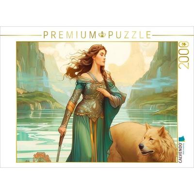 CALVENDO Puzzle Die Priesterin vom See | 2000 Teile Lege-Größe 90x67cm Foto-Puzzle für glückliche Stunden