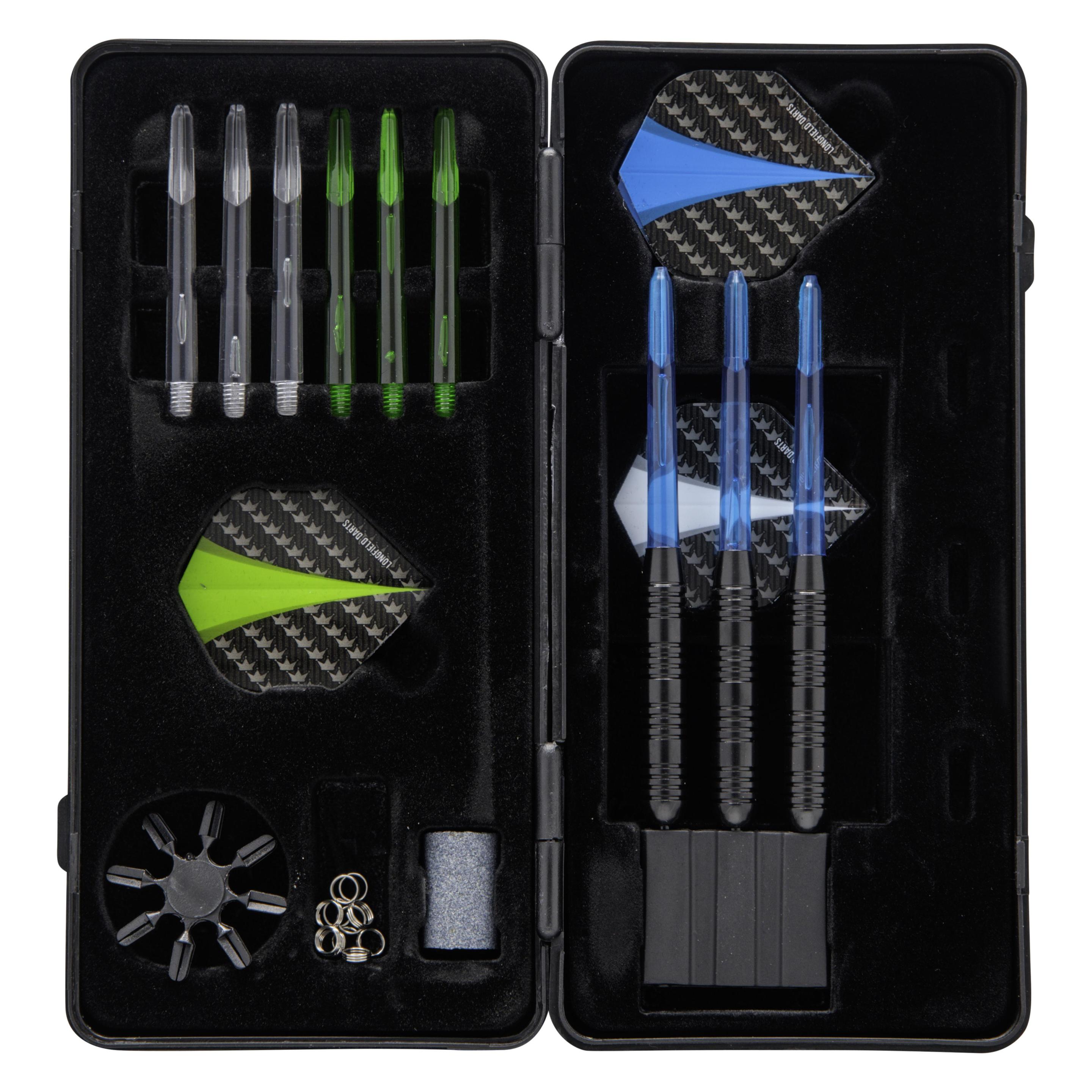 Longfield Darts Longfield Steeltip-Darts set - schwarz beschichtet in Dartetui (8716096017366)