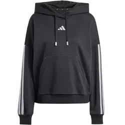 ADIDAS Damen Kapuzensweat Holiday 3-Streifen Fleece, Größe M in Schwarz Schwarz