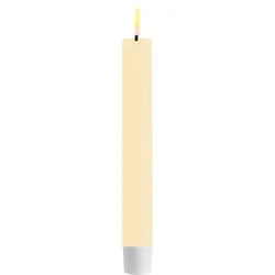 Deluxe Homeart LED 2er Set Stabkerze Real Flame, 15 cm, Ø 2,2 cm, 2er Set, creme