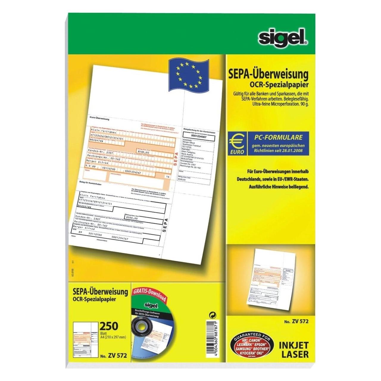 Sigel Überweisung PC A4 (250x) (ZV572)