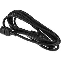 RS PRO Netzkabel Schwarz 3m, IEC C14 / IEC C15 (3 m), Stromkabel, Schwarz
