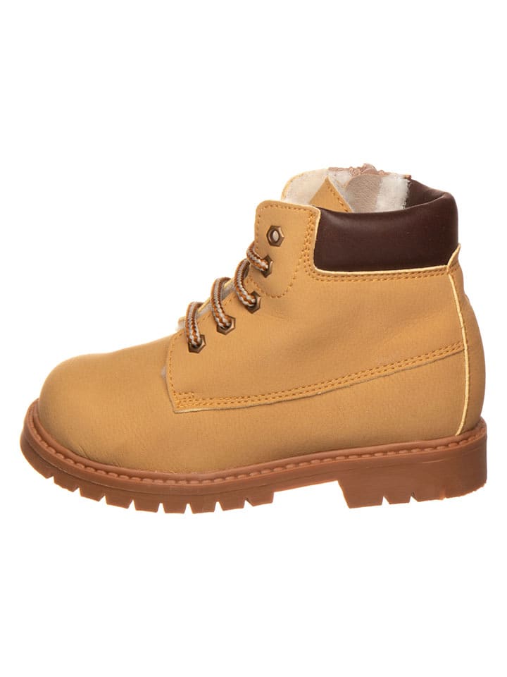 kmins Leder-Boots in Senf - 32