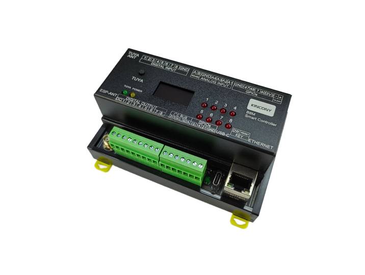 Nouveau contrôleur Wifi Ethernet KinCony B8M pour Assistant domestique ESPHome Tasmota Tuya MQTT RS485 Modbus KCS v3