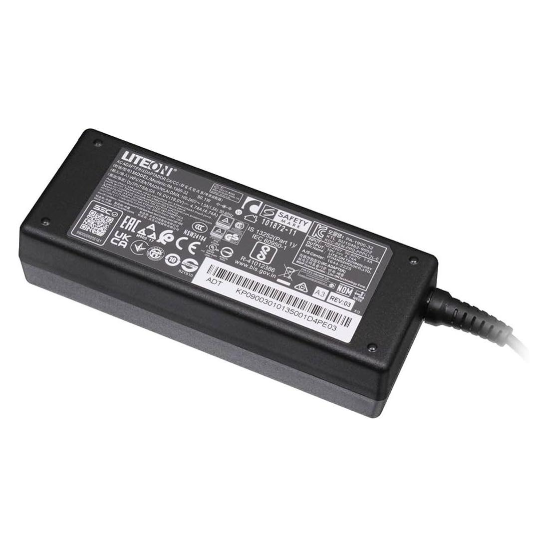 Acer AC Adapter 90W, 19V, 4.74A, 1.1x3.0x7.7, Brick (90 W) (KP.09003.013)