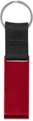Porte-Clés Personnalisé en Aluminium Recyclé Support Fique aluminium recyclé  rouge