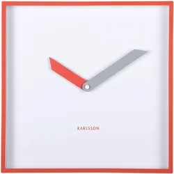 Karlsson, Wanduhr, Wall clock Cool Retro Cuadrado bright scarlet red