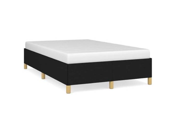 PUGYNBK Bettgestell aus schwarzem Stoff, 120 x 190 cm Basis mit robusten Beinen, Holzleisten, atmungsaktiv und langlebig, nur Struktur