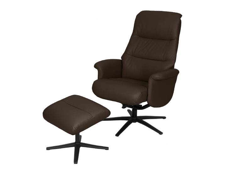 Relaxsessel Braun Echtleder Basia 76 x 106 x 79cm
