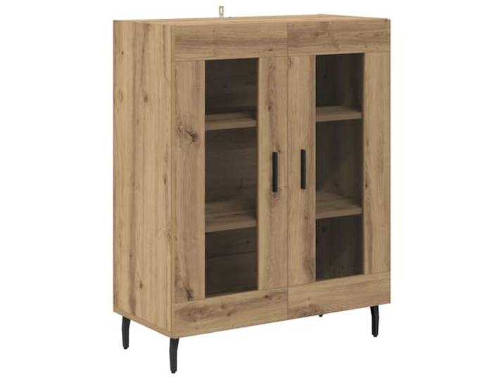 Sideboard Artisan-Eiche 69,5 x 34 x 90 cm Holzwerkstoff Doppeltüren, freistehend, Raumteiler, rechteckiges Design, Holzwerkstoff, Wohnzimmer, Küche