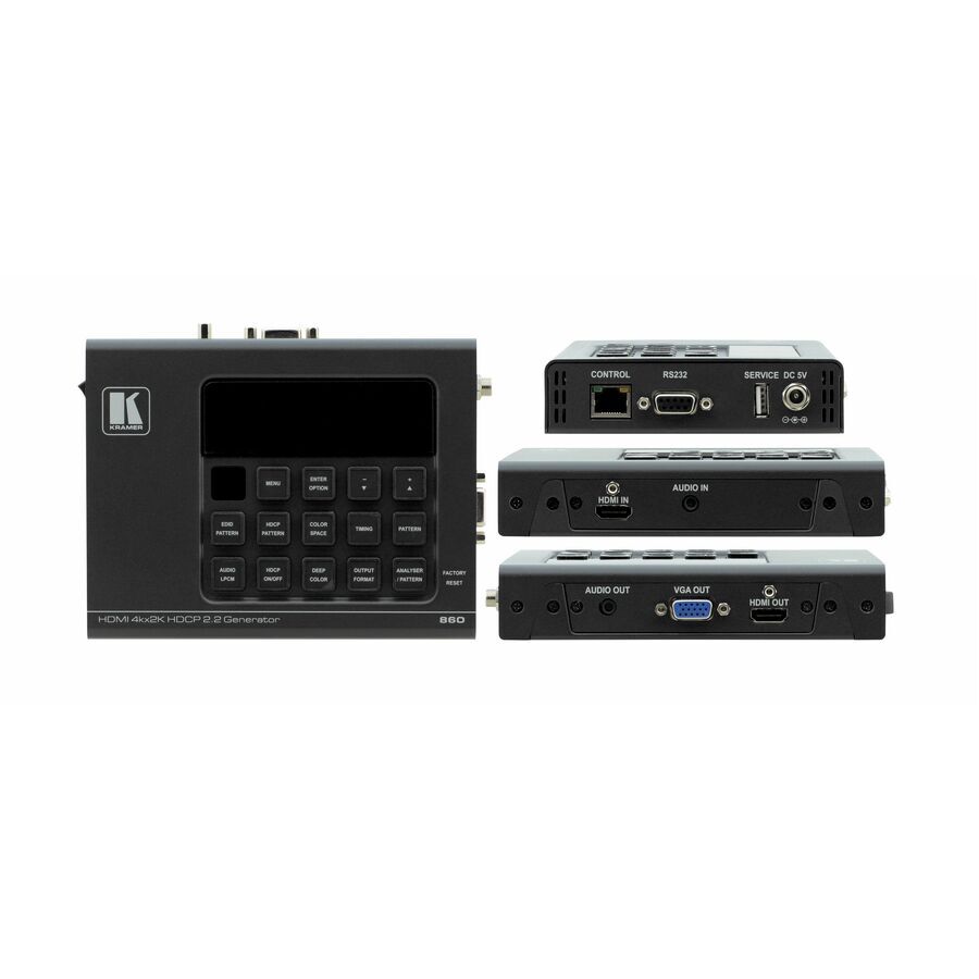 KRAMER 860 4K60 4:4:4 HDCP 2.2 HDMI 2.0 18G Signal-Generator und -Analysator (60-860090)