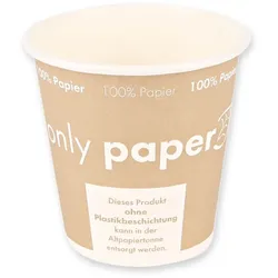 NATUREStar Espressobecher Only Paper aus Pappe 20x50 Stück 150 ml Ø 8 cm vollständig recyclebar