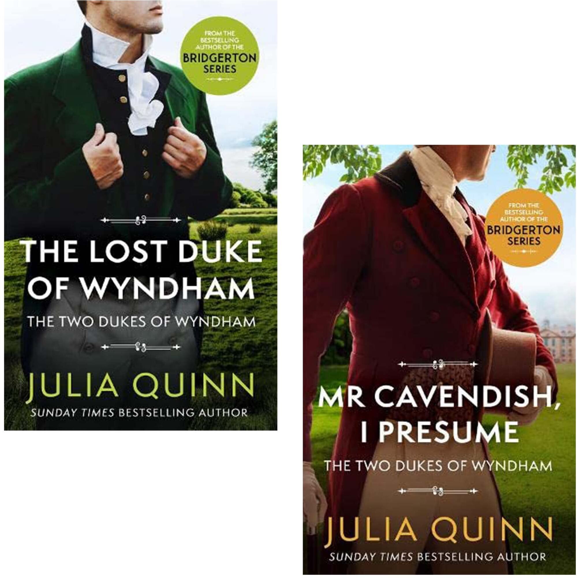 Piatkus Julia Quinn Two Dukes of Wyndham Series 2 Books Collection Set (The Lost Duke Of Wyndham & Mr Cavendish, I Presume)