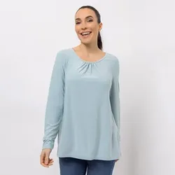 KIM & CO. Shirt, Langarm Deluxe Brazil Knit Rundhalsausschnitt figurumspielend