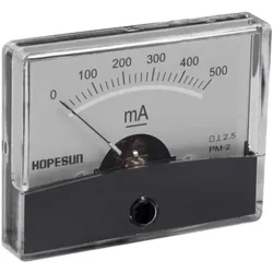 Hopesun, Energiemessgerät, ANALOGES EINBAU-STROMMESSGERÄT 500 mA DC / 60 x 47 mm