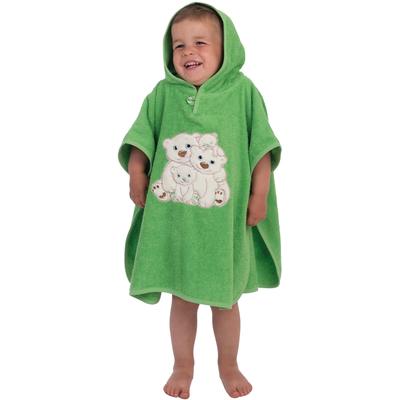Badeponcho WEWO FASHION "8031", grün, L:60cm, Frottier, Hausmäntel, Kapuze