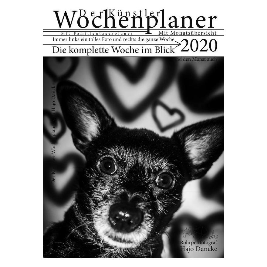 epubli Wochen Planer 2020 mit Monatsübersicht - Künstleredition mit Hundefoto für jede Woche (1 Woche / 2 Seiten) (56104080)
