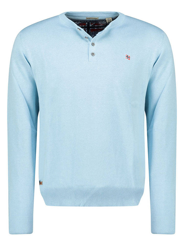 Geographical Norway Pullover "Fraser" in Hellblau - 3XL