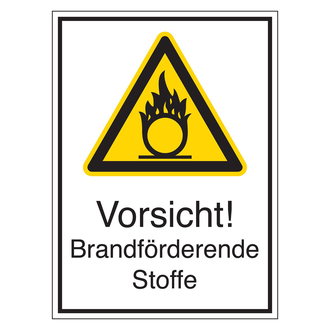 Brady STD-742-131X185-B7527, Warnschilder - Vorsicht! Brandfördernde Stoffe (801322)
