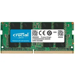 Crucial SORAM D4 3200 16GB Tray (1 x 16GB, 3200 MHz, DDR4-RAM, SO-DIMM), RAM, Schwarz