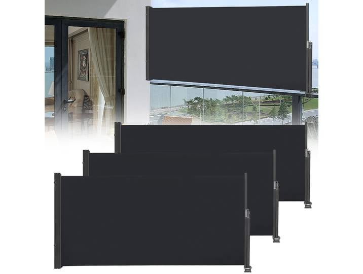 Auvent latéral anthracite, auvent latéral extensible, auvent pare-vue, protection UV, écran d'intimité résistant à l'eau pour balcon, jardin et terrasse