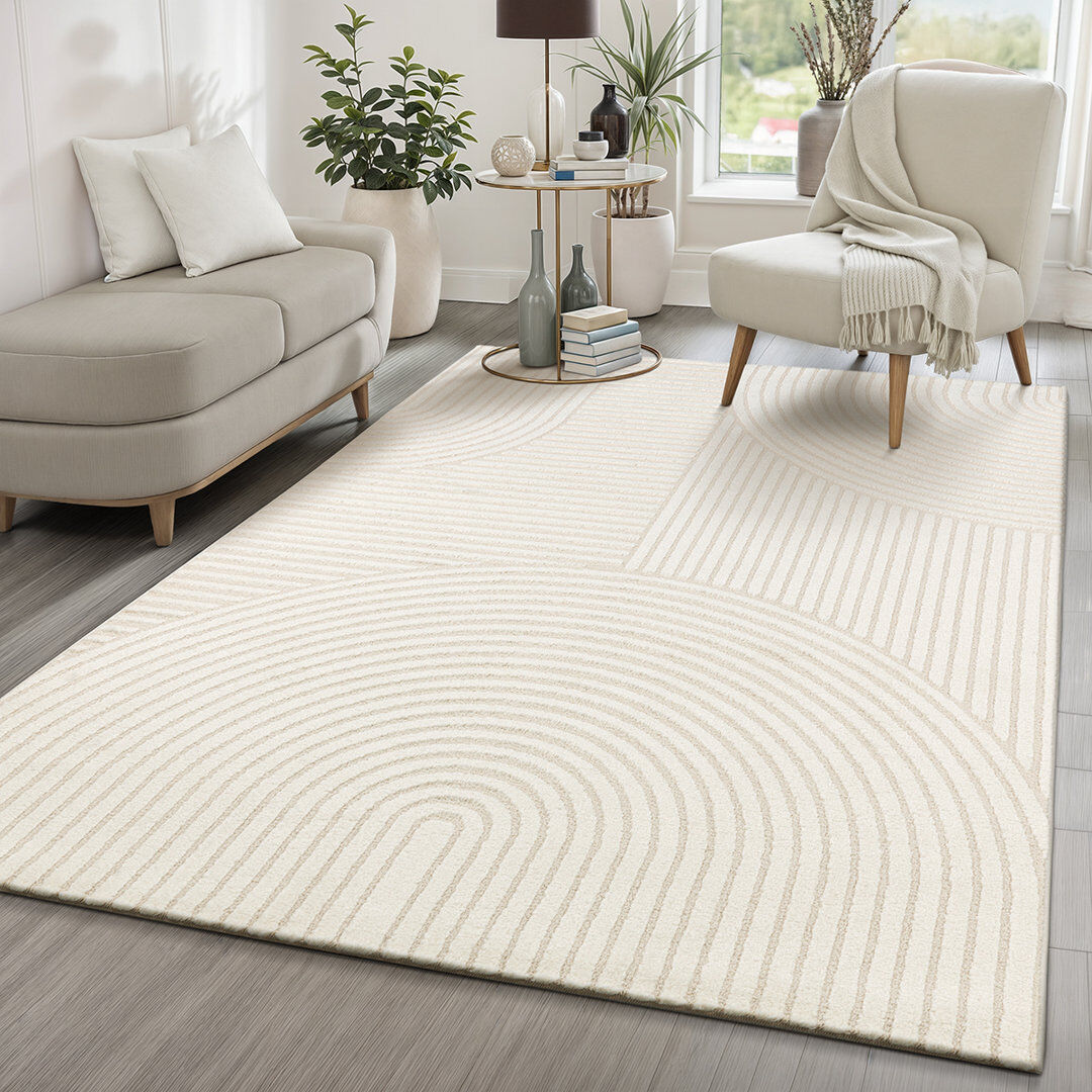 17 Stories Tandra Area Rug Cream Rectangle 120 x 170 cm