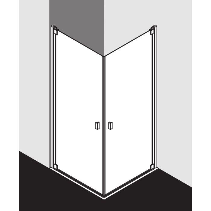 Kermi Raya Eckeinstieg Pendeltüren RA1ER09020VPK 90x200cm, ESG klar KermiClean, rechtes Halbteil