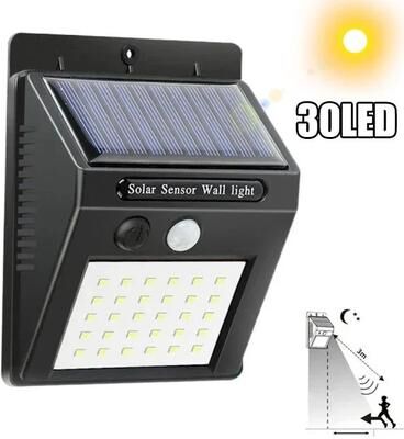 Inspire Curations PowerBeam Solar Motion Sensor Wall Light 30 100 LED Waterproof Outdoor Security Lamp 30led 1pc