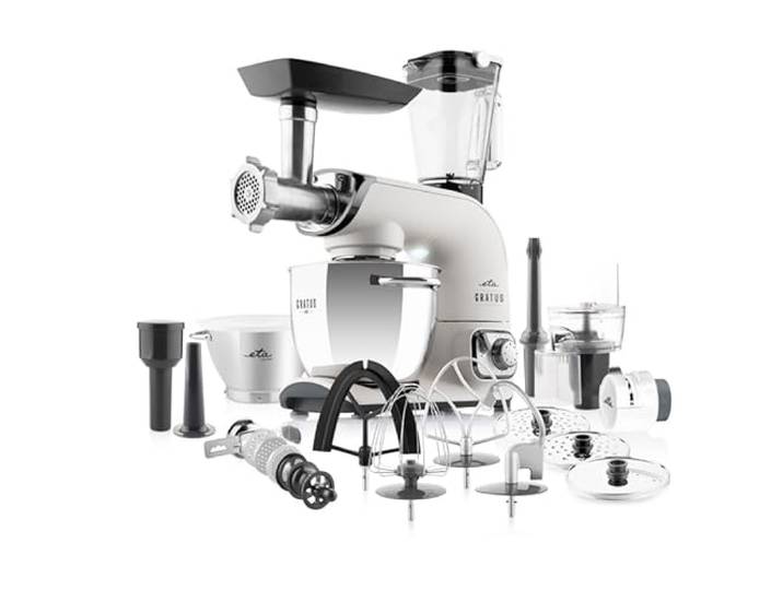 ETA Gratus Evo Expert Küchenmaschine I 1500 Watt I 5.5 l Edelstahl Schüssel I 8 Geschwindigkeitsstufen I PULSE-Schalter I Planetarisches Rührsystem I Fleischwolf