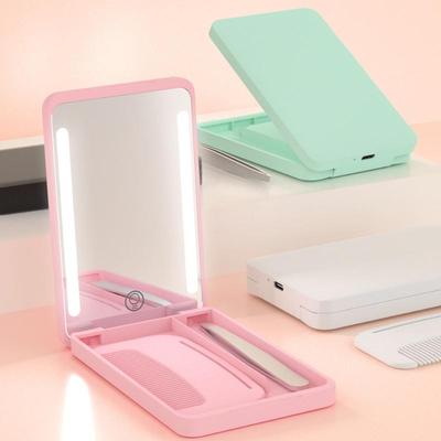 Inspired Deals Rechargeable LED Makeup Mirror Travel Kit With Smart Light Portable Cosmetic Mirror black