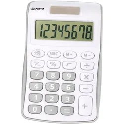 GENIE Taschenrechner 120 S weiß/silber-grau