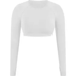 SMILODOX Crop Longsleeve Linnea, Größe L in Grau Grau