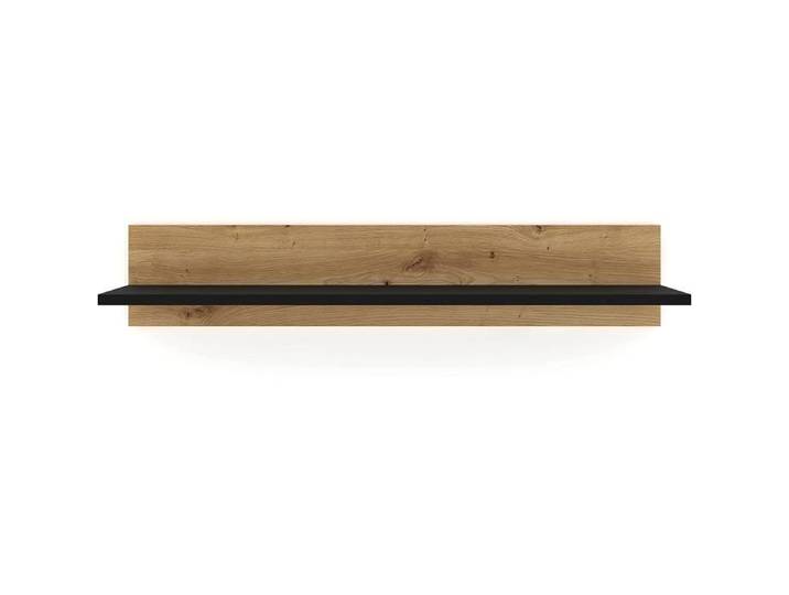 Étagère suspendue Nuka G - 100 cm - Panneau mural en chêne noir mat
