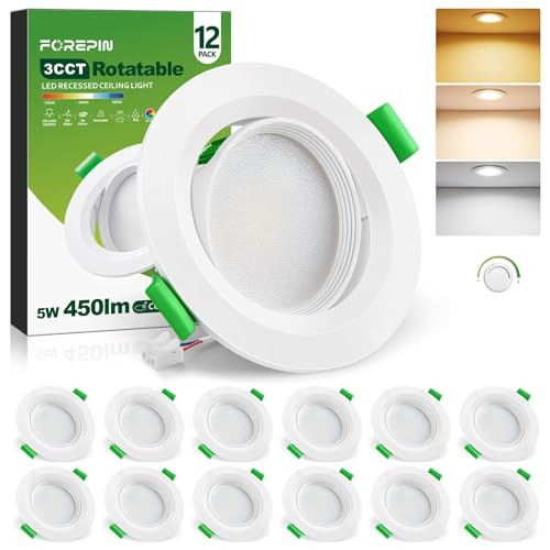 Forepin LED inbouwspot 5W, verstelbaar, IP44, voor keuken en badkamer