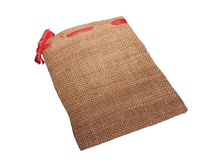 Rayher Jute-Säckchen mit Roter Kordel 14 × 18 cm 2 Stück