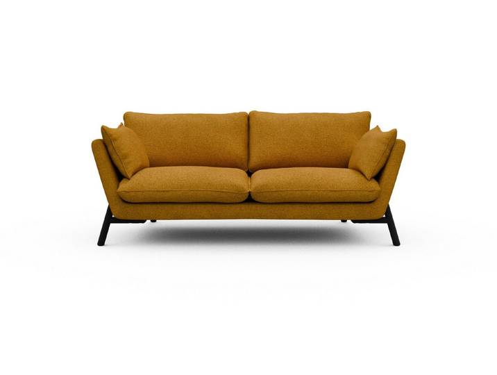 moebelfaktor Sofa Emil 2-Sitzer, schräg gestellte Armlehnen, hoher Rücken