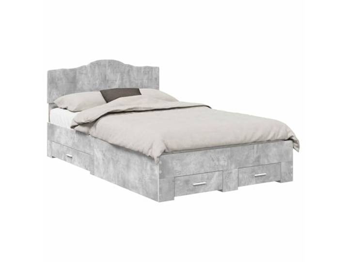 Modernes Bettgestell Beton Grau mit Schubladen 135 x 190 cm Holzwerkstoff
