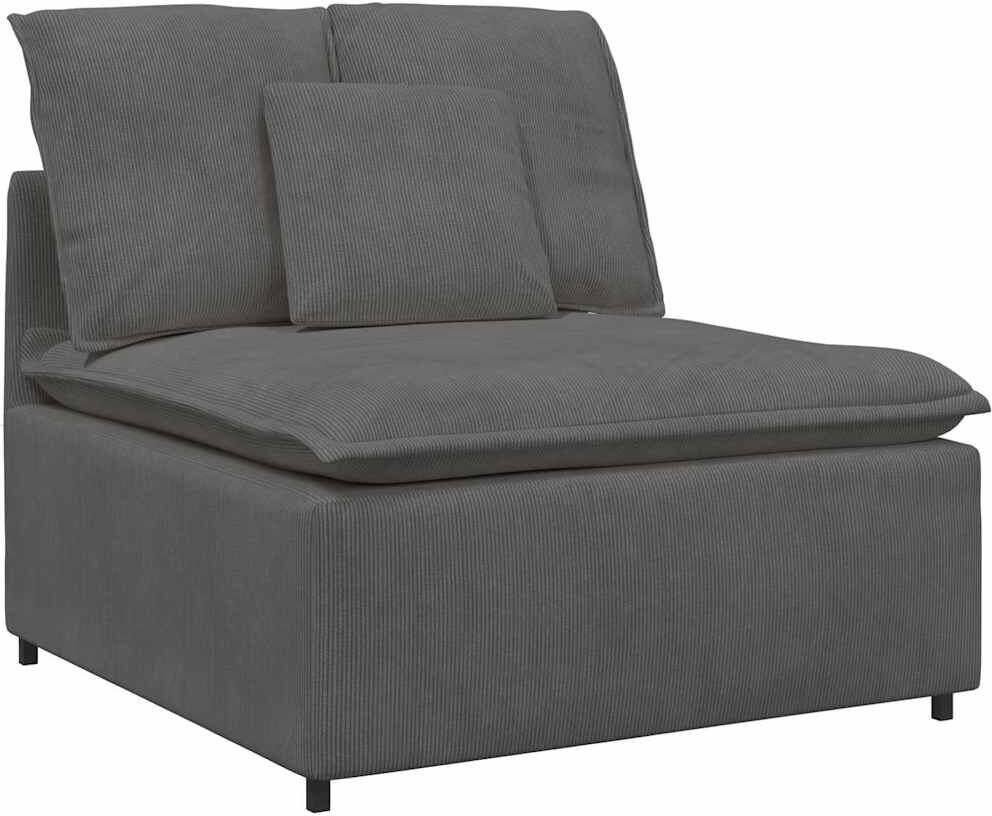 vidaXL Canapé modulable avec coussins gris foncé