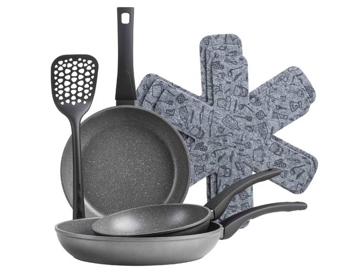 Pfannen-Set MÄSER Leonis , grau (schwarz), Pfannen, Pfannen-Set