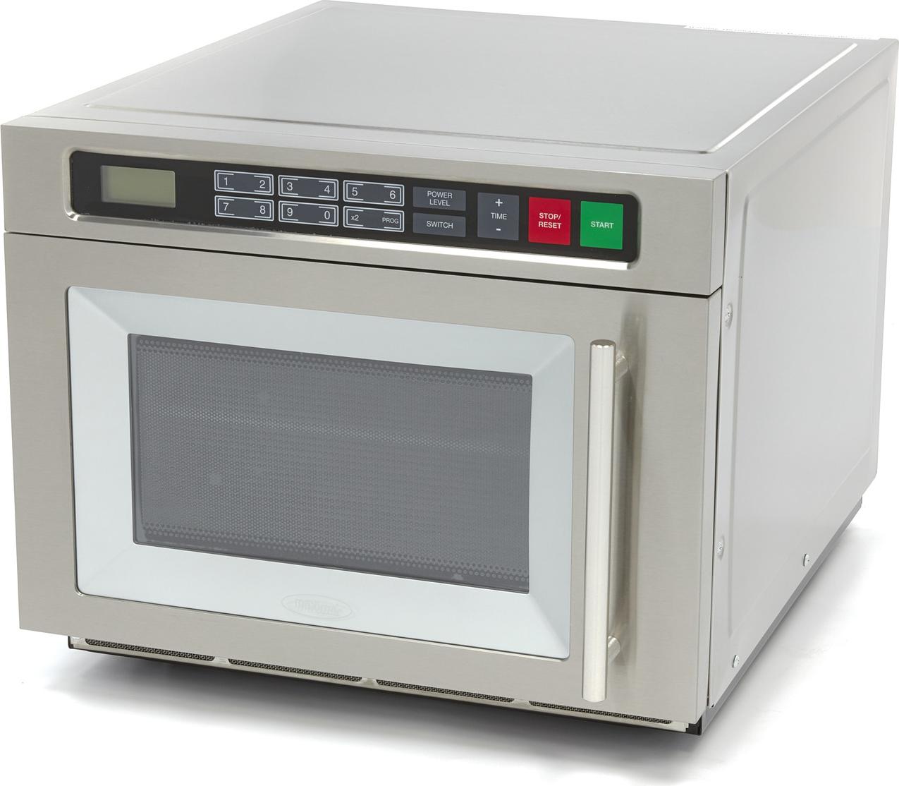 Maxima - Gastro Mikrowelle - 1800W - 20 Programme - Platten bis zu Ø36 cm - 2 Regale